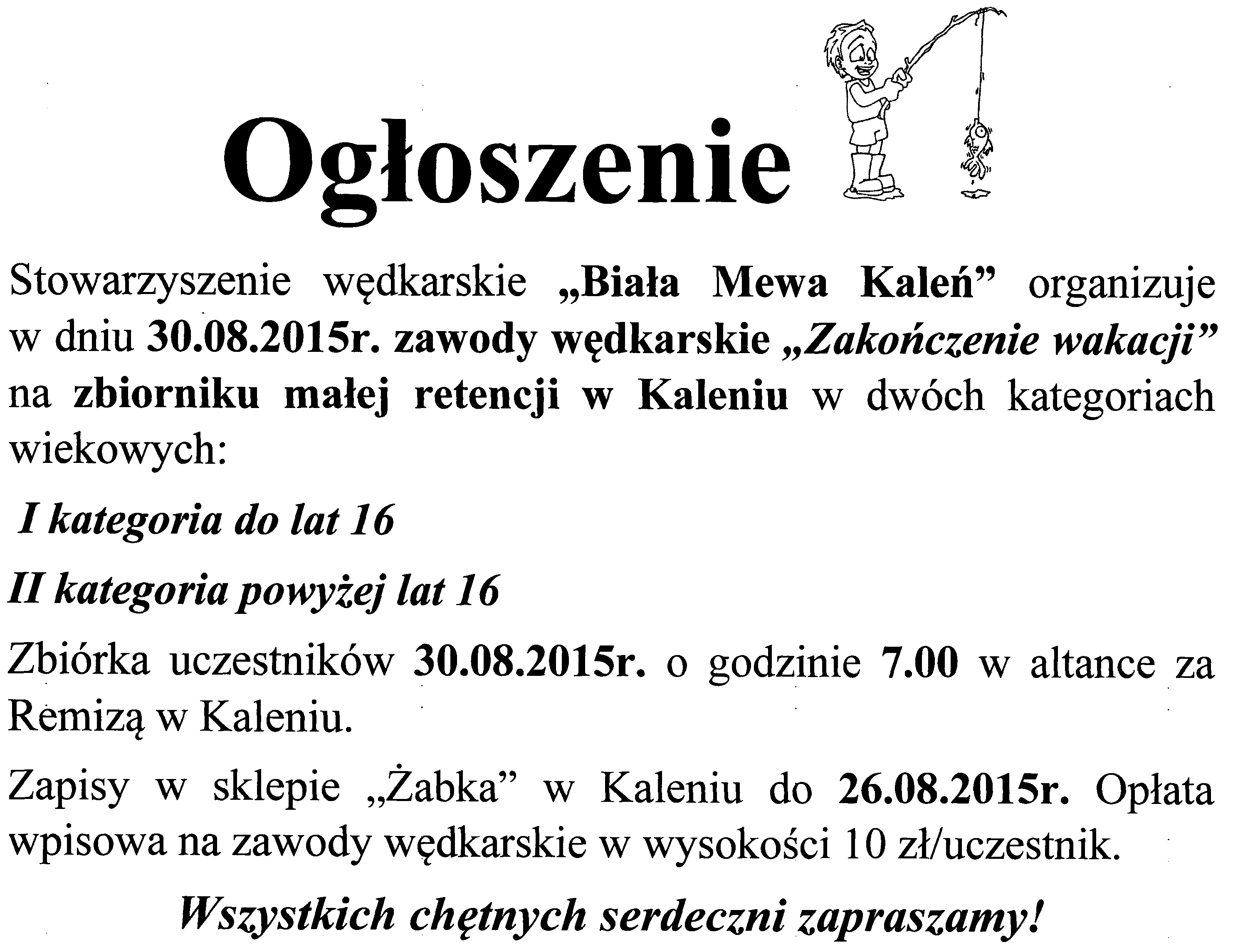 Ogłoszenie - plakat